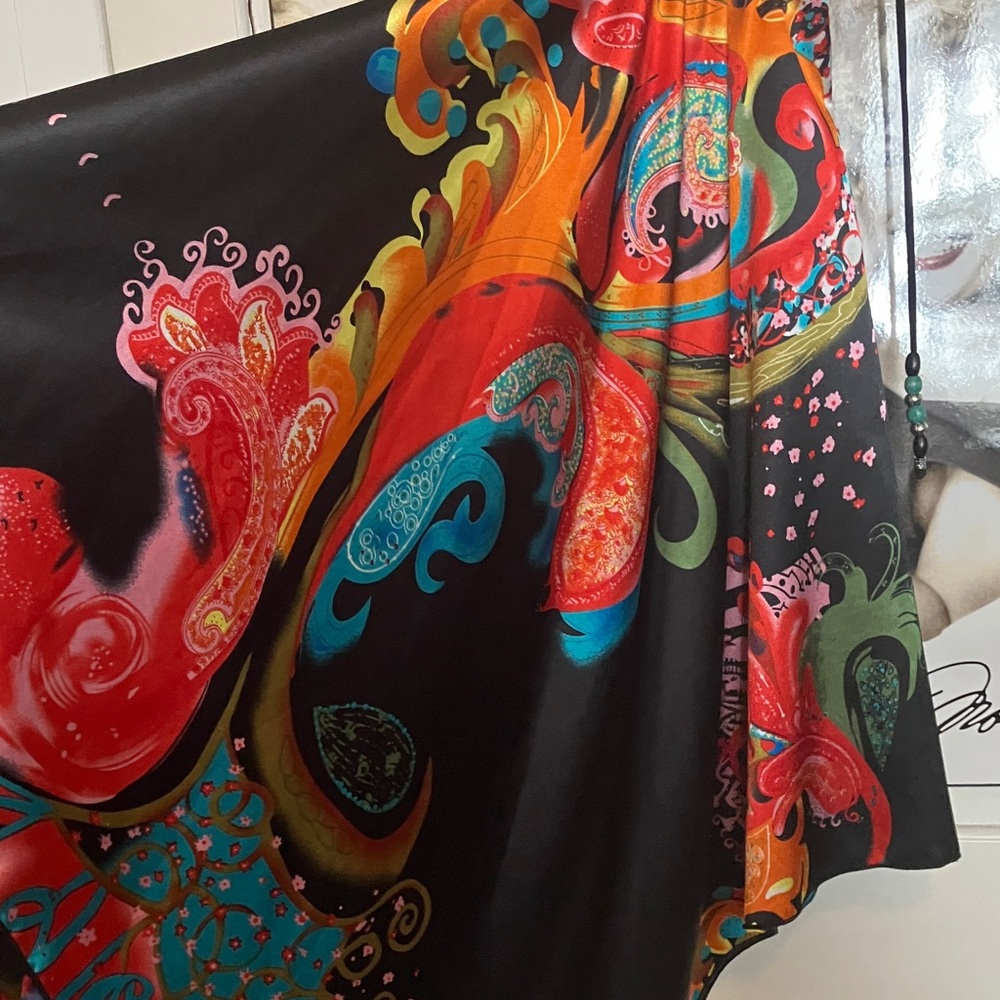 ✨Asymmetric High-Low Summer Dress – Size Small Maternity vibrant color - Picture 3 of 8